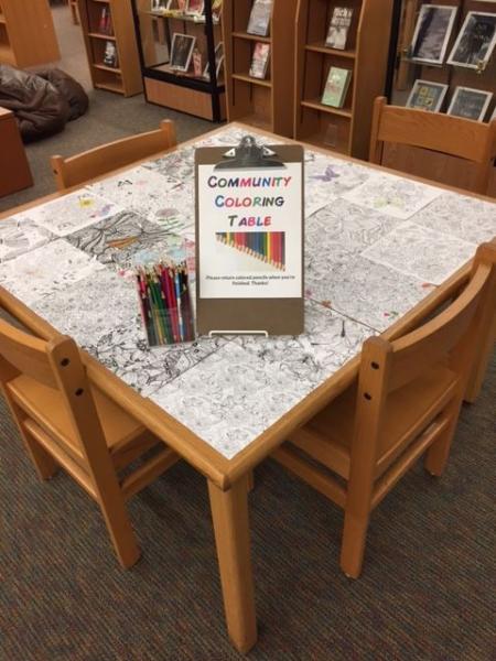 Image for event: Community Coloring Table for Families @ DeMott Lane