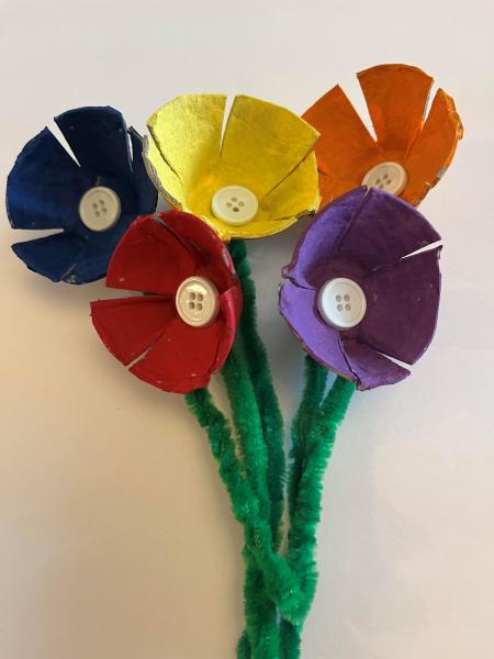 Image for event: Paper Craft Class: Egg Carton Flowers